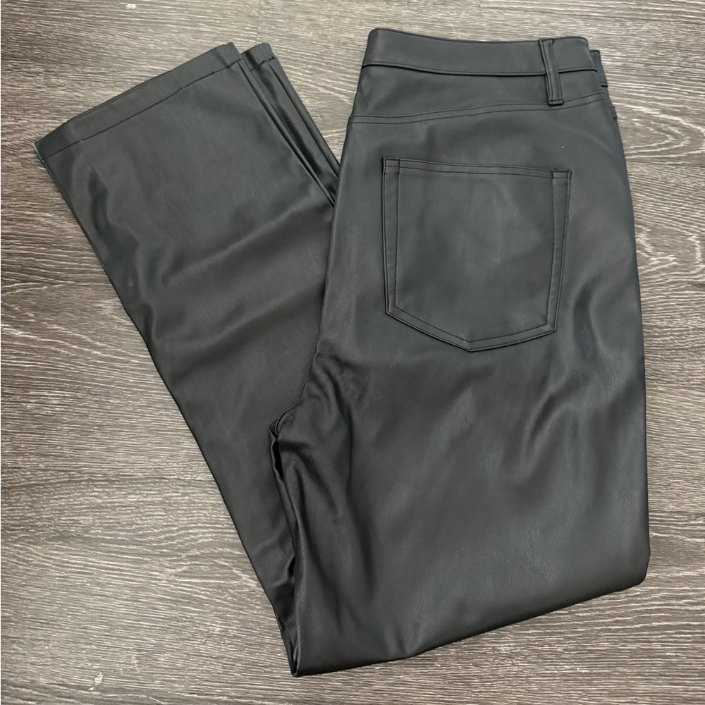AFRM Sleek Black Leather Trousers